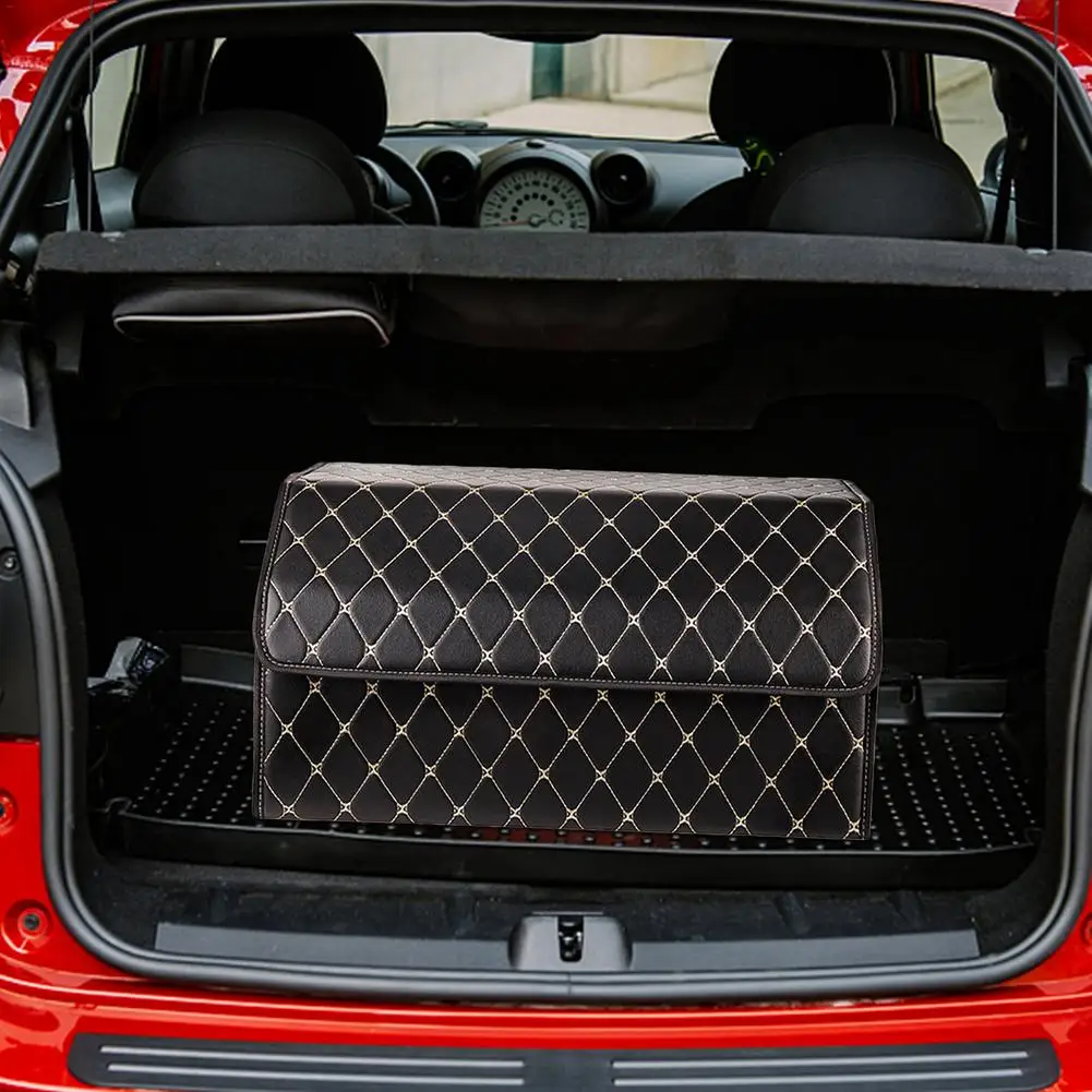 Car Trunk Storage Box Multipurpose Organizer Foldable Large Capacity Leather Box - £13.02 GBP+