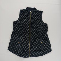 Charter Club Petite Girls/Women's Black Full Zip Sleeveless Vest Pockets Size PM image 13