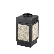 Safco Products Canmeleon Outdoor/Indoor Aggregate Panel Trash Can 9471NC, Black, - £376.78 GBP