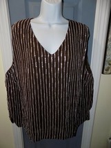 Elana by Tanner Brown Dressy Silk Blouse Shirt Top Size 20 Women&#39;s NEW - £20.95 GBP