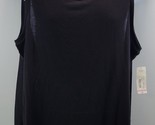 L3) A.N.A Woman Sleeveless Black Semi-Sheer Lace Top Shirt 1X - $11.87