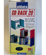 New Aidata Small CD DVD Rack Holder Desktop 20 Capacity Organizer Green - £3.70 GBP