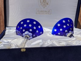 Faberge Crystal Galaxie Martini Glasses Set of 2 in presentation case - £475.52 GBP