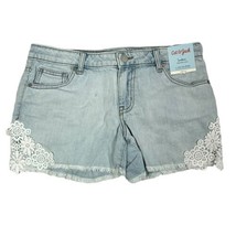 Cat And Jack Girls Adjustable Waist Shorts With Cute White Design L(10/12) Plus - £11.26 GBP