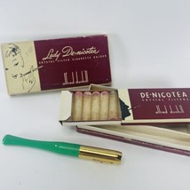 Alfred Dunhill Lady Denicotea Green Crystal Filter Cigarette Holder Kit VTG - $44.05