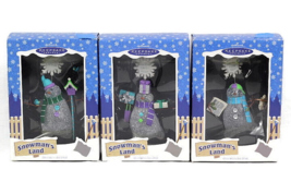 Hallmark 2003 Set of 3 Snowman&#39;s Land Keepsake Ornaments - £23.35 GBP