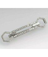 1.35 Ct Round &amp; Baguette Cut Diamond 14K White Gold Finish Unique Pin Br... - €110,59 EUR