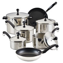 Steel Cookware Pots and Pans Set, 15-Piece,50049,Silver - £373.21 GBP