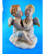 Home Interiors HOMCO Kissing Angels Bisque Porcelain Figurine # 8838 4 3... - £14.20 GBP