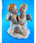 Home Interiors HOMCO Kissing Angels Bisque Porcelain Figurine # 8838 4 3... - $335.02 MXN