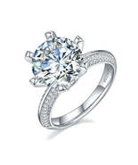 Classic Shank 5ct Moissanite Diamond S925 Engagement Ring - £377.54 GBP