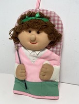 Golfer Pot Holder Oven Mitt Mrs. Golf Club Kitchen Display Pink Gingham 1994 - £12.90 GBP