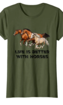 Cowgirl Kim Life is Better With Horses Tee - £20.00 GBP
