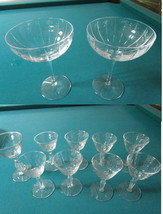 CHAMPAGNE 2 TALL SHERBET WINE GLASSES BY ASTRAL STAR OF DAVID 8 CORDIALS... - $70.28+