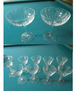 CHAMPAGNE 2 TALL SHERBET WINE GLASSES BY ASTRAL STAR OF DAVID 8 CORDIALS... - $1,315.64 MXN+