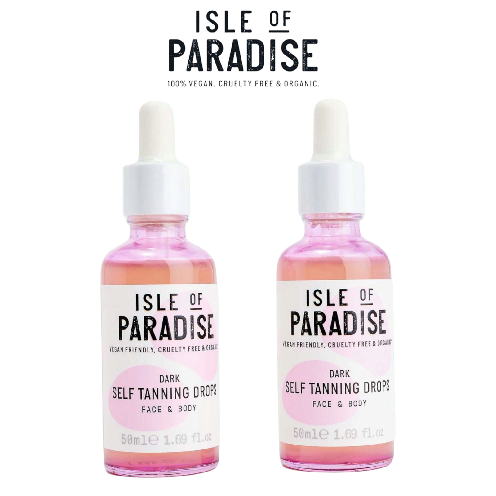 Isle of Paradise Dark Self-Tanning Drops Face &amp; Body 1.69fl.oz. Duo  - $47.00