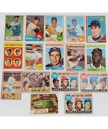 1960s Topps 16 Baseball Cards Mantle Koufax Gehrig Banks Aaron Ruth Players - £235.12 GBP