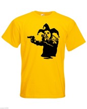 Mens T-Shirt Banksy Street Art Graffiti, Joker Clown & Pistols, Jester Tshirts - $24.74