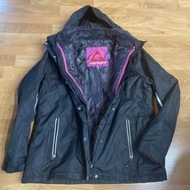 Gerry Bella Women&#39;s Three in One Winter Ski Jacket/Coat. Black and Pink ... - £46.93 GBP