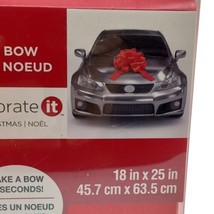 Celebrate It Christmas Mega Red Giant Bow 18&quot;x25&quot; Bow for Big Gift Car B... - £13.40 GBP