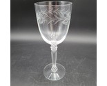 Fostoria Holly Water Wine Goblet Crystal Glass 6030 Stem Multiple Available - $9.89