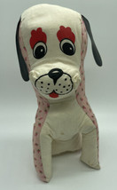 Vintage CARNIVAL FAIR PRIZE Toy STUFFED DOG Plush 1960s KITSCHY Floral W... - $18.69