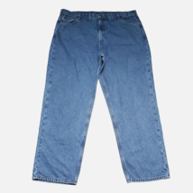 Carhartt Relaxed Fit Men&#39;s Size 46x32 Lined 5-Pocket 100% Cotton Blue Jeans - £19.90 GBP
