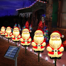 6-Pack Solar Christmas Garden Stake Lights, Outdoor Waterproof Solar San... - $31.57
