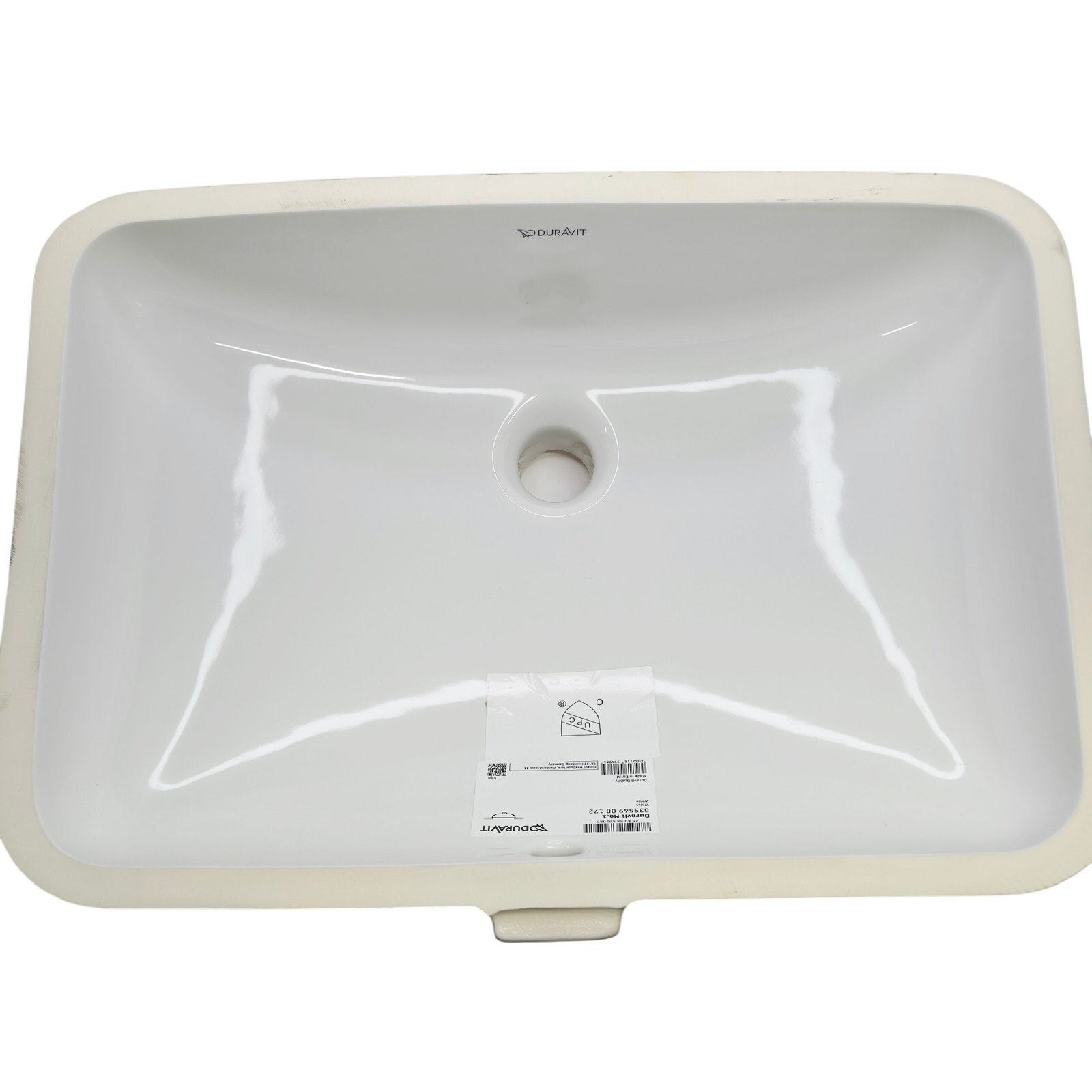 Duravit 03954900172 No. 1 Rectangular Undermount Bathroom Sink w/Overflo... - $64.90