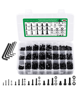 1500PCS M2 M3 M4 M5 M6 Screw Kit Hex Socket Cap Bolts Nuts Washers Alloy... - $28.42