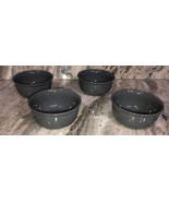 ROYAL NORFOLK-GRAY CEREAL/SOUP SERVING BOWL SET Of 4-Micro/Dish Safe-NEW... - $41.98