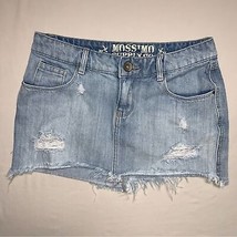 Jean Skirt Women’s 7 Distressed Mini Denim Sexy Y2K Vibes Flirty Casual ... - £22.10 GBP