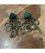 Vintage Chipita Style Stud Earrings Green - €20,30 EUR