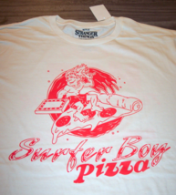 STRANGER THINGS Surfer Boy Pizza T-Shirt Netflix MENS XL NEW w/ TAG - $19.80