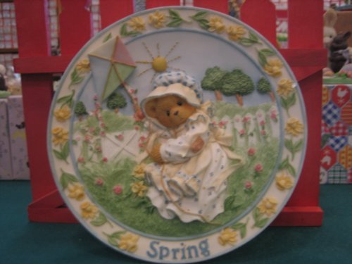 Cherished Teddies Spring Plate #203386 "Spring Brings A Season Of Beauty' quoted - $22.99