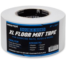 Meister Double-Sided XL Floor Mat Tape - Secures Exercise Mats &amp; Rugs in... - £21.59 GBP