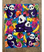 Vintage Lisa Frank 3 Ring 2 Pocket Folder Aloha Panda Bears Fruit Stuart... - $24.74