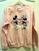 Disney Parks WDW MIckey MInnie Heart Valentines Crewneck Sweatshirt S Sm... - $39.59