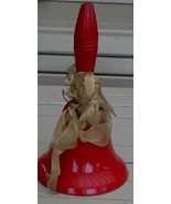 Great Wooden Handled Steel Christmas Bell, VERY GOOD COND SOUNDS GREAT - £9.51 GBP