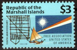 Marshall Islands 615 MNH Canoe Flags ZAYIX 0424S0006M - £4.00 GBP