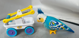 Little Live Pets Cleverkeet Parakeet WORKS &amp; Cart Blue bird great condition - £19.53 GBP