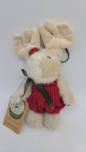 Boyds 7&quot; Plush Mabel Witmoose Christmas Ornament Holiday Red Corduroy 56172 - £13.44 GBP
