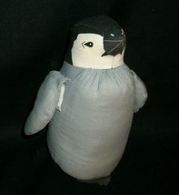 Vintage Angelitos 1985 Penguin Stuffed Animal Plush Hand Made El Salvadar Gray - £15.00 GBP