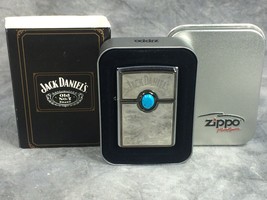 Rare 2004 Jack Daniels Turquoise Zippo Lighter - $118.75