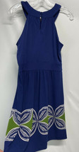 Banana Republic A Line Halter Spring Summer Dress Blue Green Floral EPOC SZ 6 - £23.34 GBP