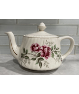 Vintage Staffordshire ENG.Fine Ceramic Teapot, Pink Rose Floral Design/G... - $40.99