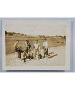 WWII Soldiers Shirtless Having Fun Drinking on Beach Snapshot Photograph... - £13.28 GBP