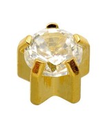 Personal Piercer ear piercing kit 4 mm cubic zirconia 24 ct. gold pIate ... - €12,72 EUR