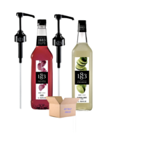 1883 Maison Routin Syrup 2 Bottles, 2 Flavors - Rose and Lime, 2 Pumps - £39.56 GBP