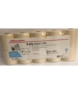 Office Depot® Brand 2-Ply Paper Rolls,2 3/4&quot; x 85&#39;, Canary/White,Pack Of... - £12.49 GBP